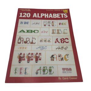 Leisure Arts 120 Alphabets Cross Stitch Patterns Leaflet 2286 Emmer
